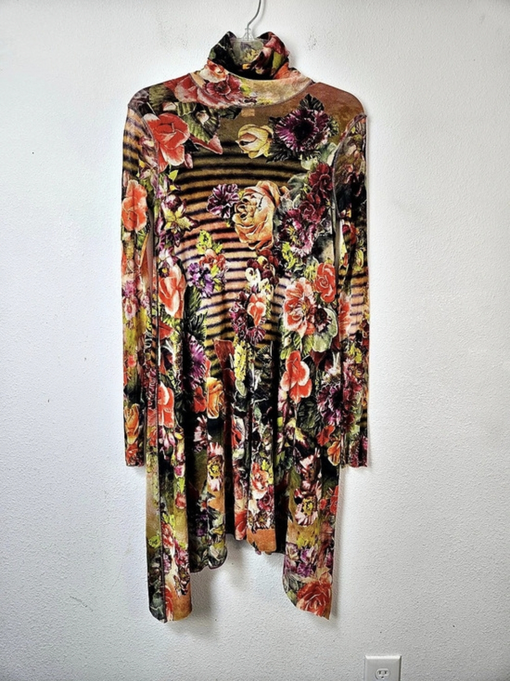 Jean Paul Gaultier Fuzzi floral Soleil mesh dress Floral Size Medium